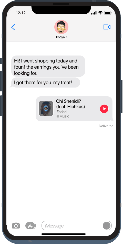 VoiceMessageAFriend app on phone